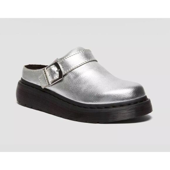 NEW DR.MARTENS LAKETEN SLINGBACK MULE SILVER METALLIC GRAY L8/M7 - Picture 8 of 8